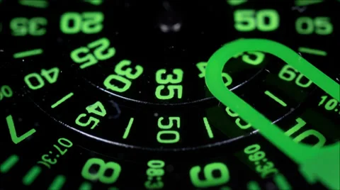 Clock face macro watch time Stock Footage 30485077