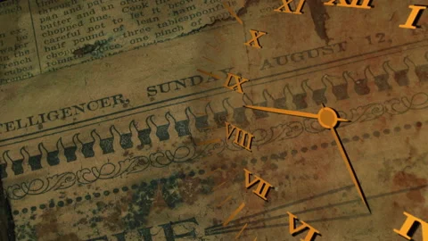 Clock Face With Moving Arrows Stock Footage 131840269