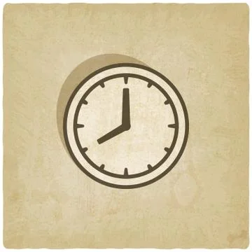 Clock face old background Stock Illustration