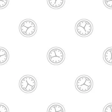 Clock face pattern seamless vector Illustrazione stock