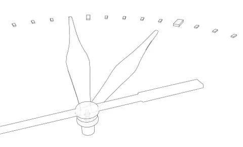 Clock face. Perspective view Stock Illustration