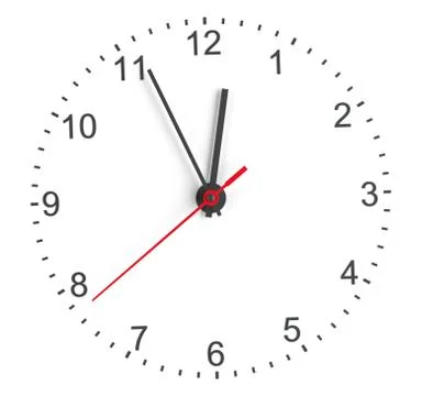 Clock face. Perspective view Stock Illustration