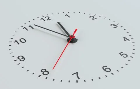 Clock face. Perspective view Stock Illustration