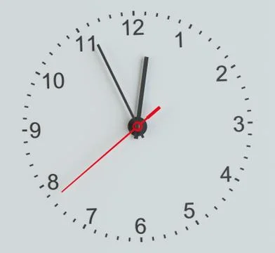 Clock face. Perspective view Stock Illustration