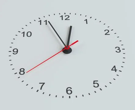 Clock face. Perspective view Stock Illustration