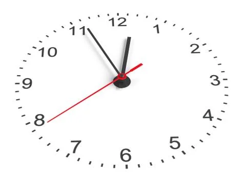 Clock face. Perspective view Stock Illustration