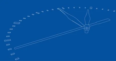 Clock face. Perspective view. Vector Stock Illustration