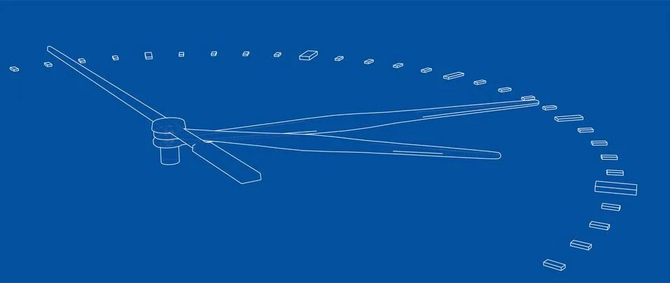 Clock face. Perspective view. Vector Stock Illustration