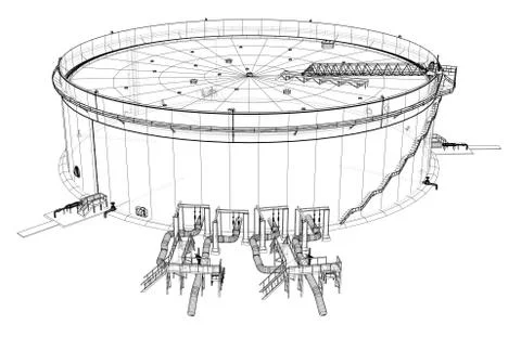 Clock face. Perspective view. Vector Stock Illustration