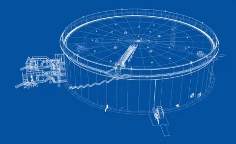 Clock face. Perspective view. Vector Stock Illustration