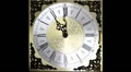 Clock face running backward at speed ornate grandfather time travel HD Footage