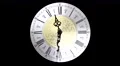 Clock face running backward at speed ornate grandfather time travel 4K 4k or 4k+ Resolution