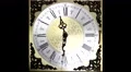 Clock face running backward at speed ornate grandfather time travel 4K 4k or 4k+ Resolution