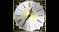 Clock face running forward at speed ornate grandfather timelapse time travel HD Footage