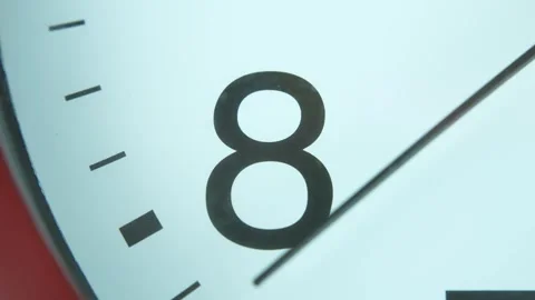 Clock face with second hand. Close up Stock Footage 287244535