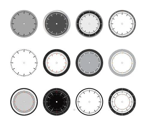 Clock face set time Stock Illustration