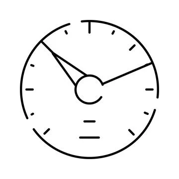 Clock face showing deadline time management concept Stock Illustration