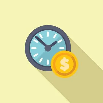 Clock face showing time is money concept Stock Illustration