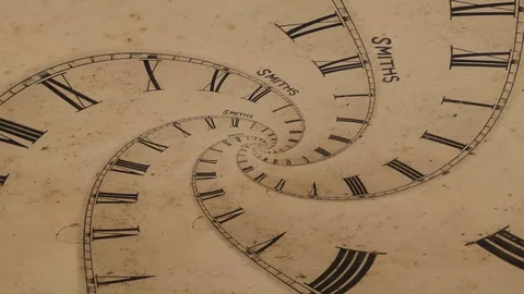 Clock Face Spiral  Stock Footage 128311858