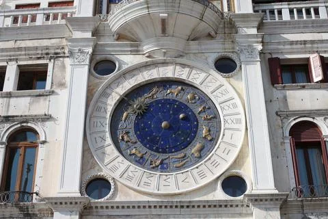 The clock face of St Mark's Clocktower Stock Photos
