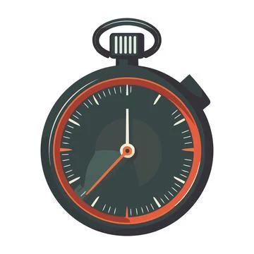 Clock face symbolizes countdown to deadline day Stock Illustration