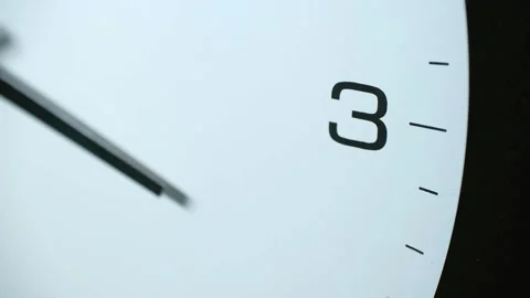 Clock face timelapse showing three oclock Video stock 311941367