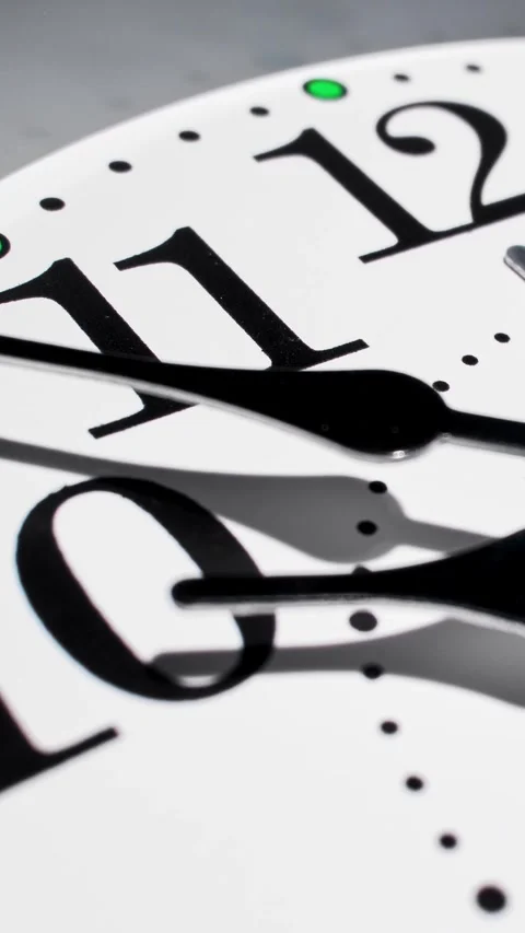 Clock face timelapse on white background. Time ticking on old fashioned clock Stock Footage 329939791