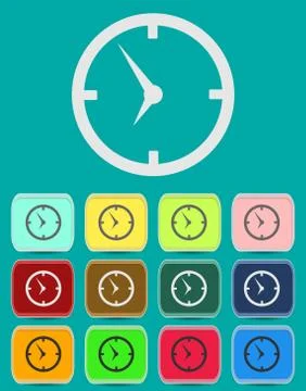 Clock face - Vector icon isolated Illustrazione stock