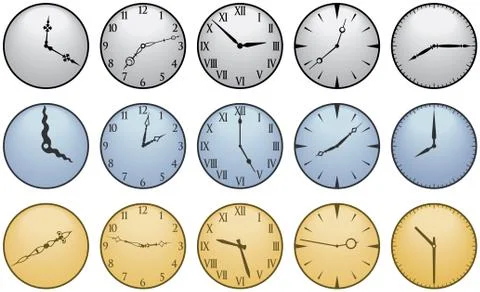 Clock faces 스톡 일러스트