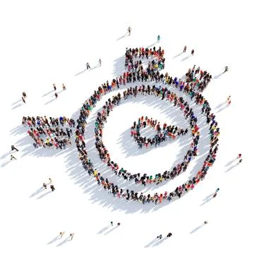 Clock fast mail delivery 3D rendering Stock Illustration