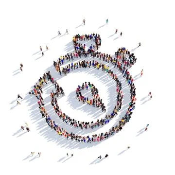 Clock fast mail delivery 3D rendering Stock Illustration