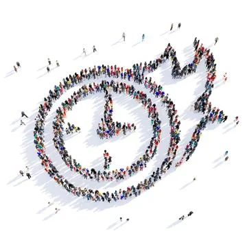 Clock fast mail delivery 3D rendering Stock Illustration