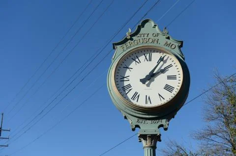 Clock in Ferguson Stock Photos