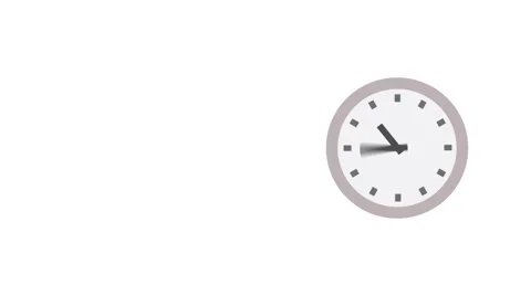 Clock - Flat Design Stock Footage 45521429