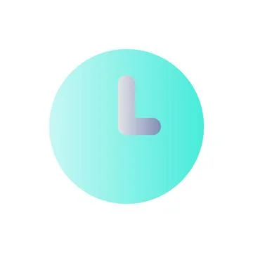 Clock flat gradient color ui icon イラスト素材