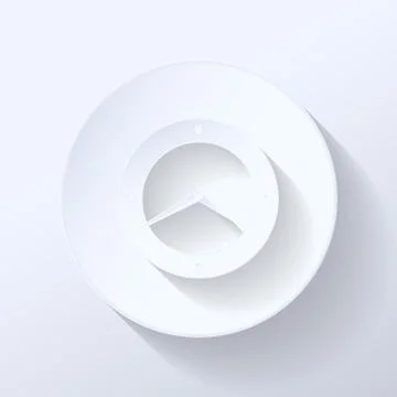 Clock flat icon Stock Illustration