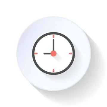 Clock flat icon Stock Illustration