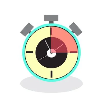 Clock flat style, Clock icon watches vector illustration Stockillustratie
