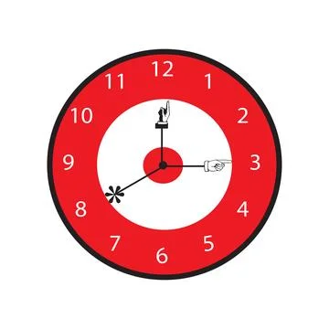 Clock flat style, Clock icon watches vector illustration Illustrazione stock