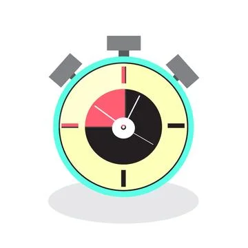 Clock flat style, Clock icon watches vector illustration Stockillustratie