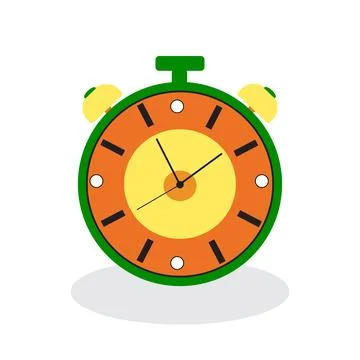 Clock flat style, Clock icon watches vector illustration Stockillustratie