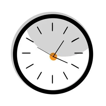 Clock flat style, Clock icon watches vector illustration Stockillustratie