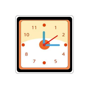 Clock flat style, Clock icon watches vector illustration 스톡 일러스트
