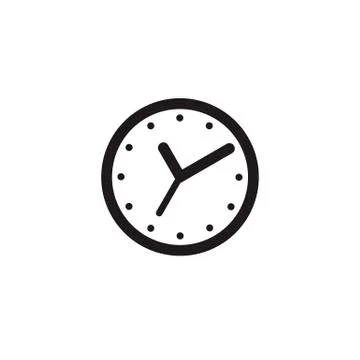 Clock flat web icon. Clock isolated on background Stock Illustration