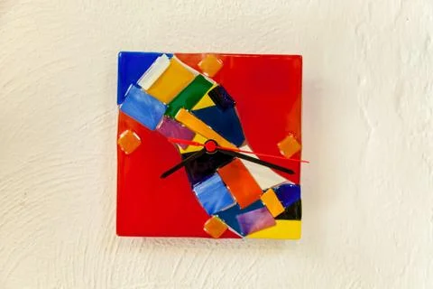 A clock with a floral pattern Stock Photos