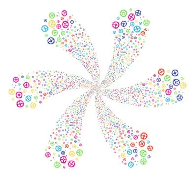 Clock Gear Centrifugal Explosion Stock Illustration