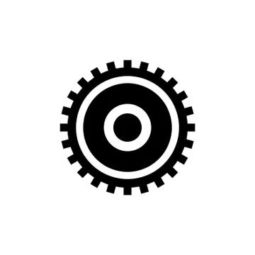 Clock Gear, Cogwheel Flat Vector Icon Stock Illustration