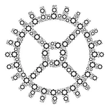 Clock Gear Composition of Cogs Stock Illustration