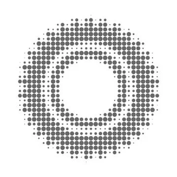Clock Gear Halftone Dotted Icon Stock Illustration