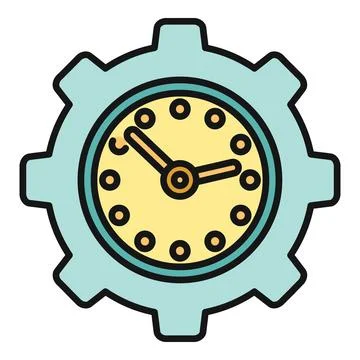 Clock gear mechanism representing time management and productivity Stock Illustration